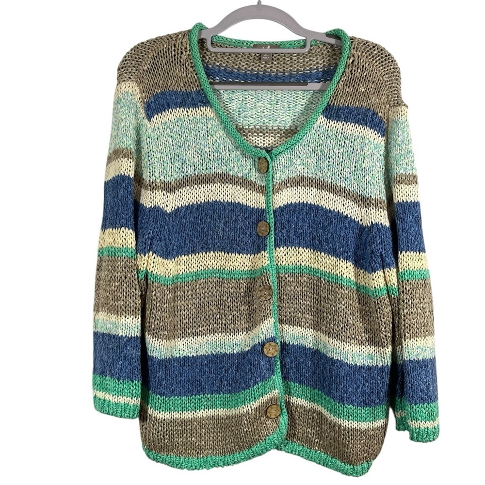 J. Jill blue and green cardigan